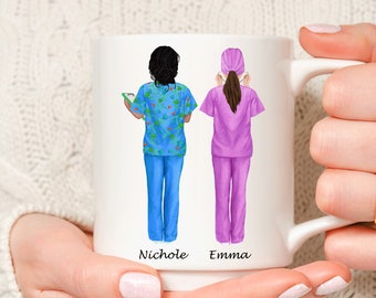 Personalizado enfermera taza de café, taza de enfermera, taza personalizable, taza personalizada construir su propia taza, taza de enfermera personalizada, regalos personalizados, taza de café