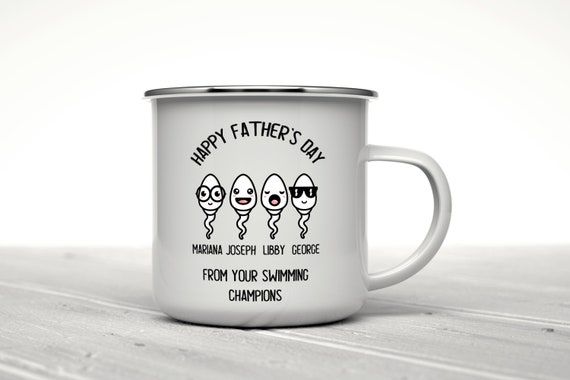 Personalised Sperm Race Swim Champion Funny Fathers Day Mug V1