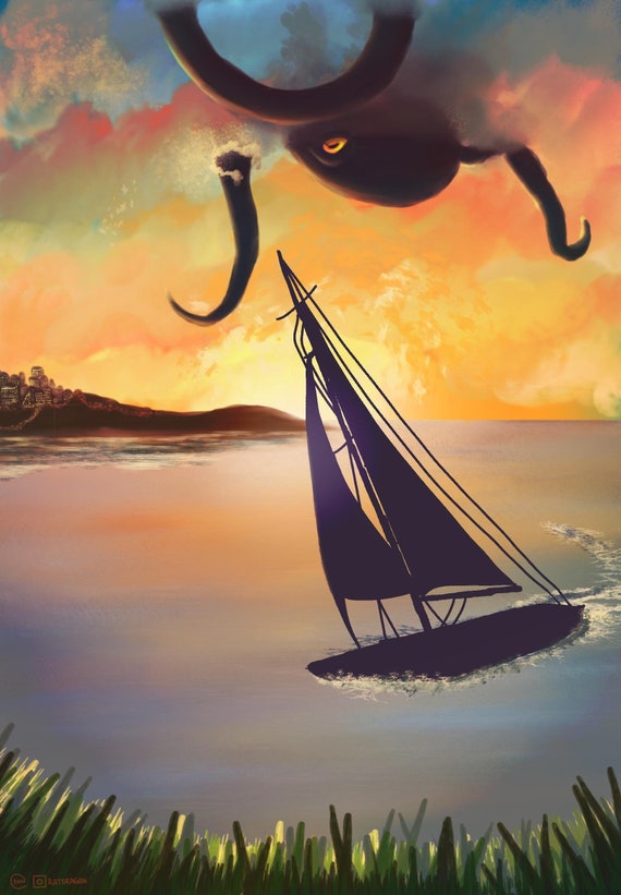 The Kraken Dawn Desktop Tablet Background Wallpaper | Etsy