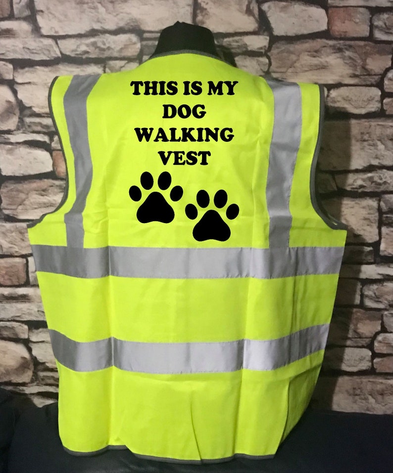 This is My Dog Walking Vest High Viz Vis Waistcoat Safety Etsy UK