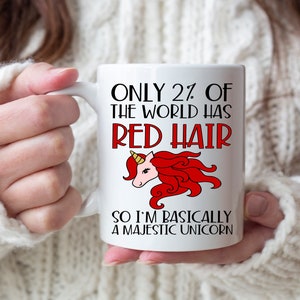 Redhead so basically I’m a unicorn mug, gift for ginger friend, wife, partner, girlfriend, red head, present, gift, UK post, coffee cup