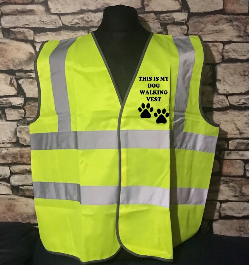 This is My Dog Walking Vest High Viz Vis Waistcoat Safety Etsy UK