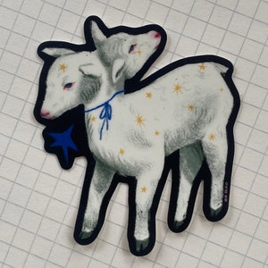 Two-headed lamb vinyl sticker