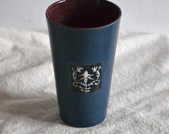 Black ceramic travel cup with silicone lid