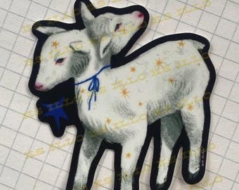 Two-headed lamb vinyl sticker