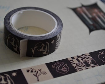 Cinta washi patchwork de 15 mm