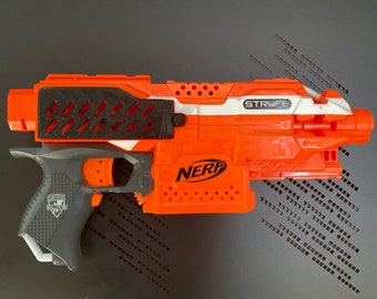 180 FPS Modded Nerf Modulus Stryfe Mod with upgraded motors, flywheels, and cage.