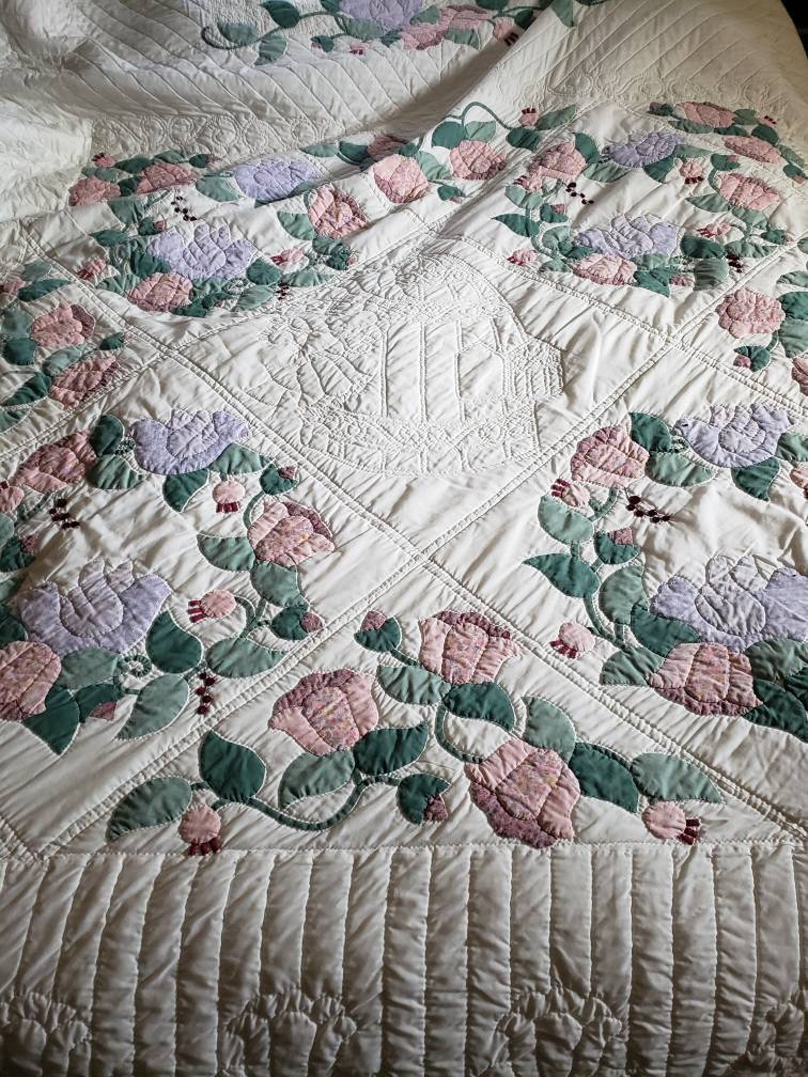 Hand made king size quilt bedspread Etsy