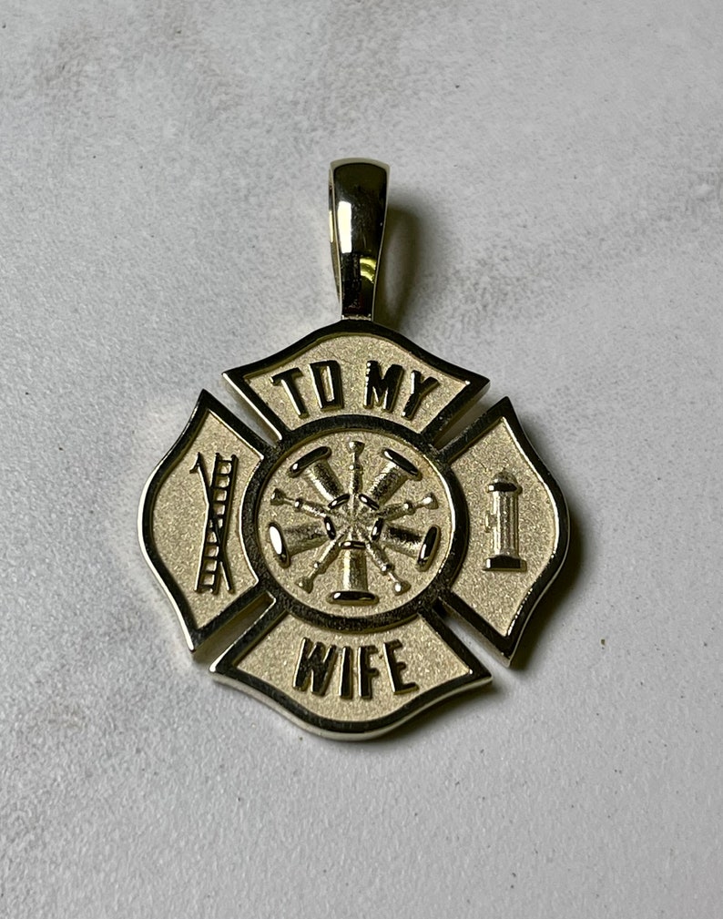Custom Firefighter Pendant Firefighter Gift Necklace Etsy