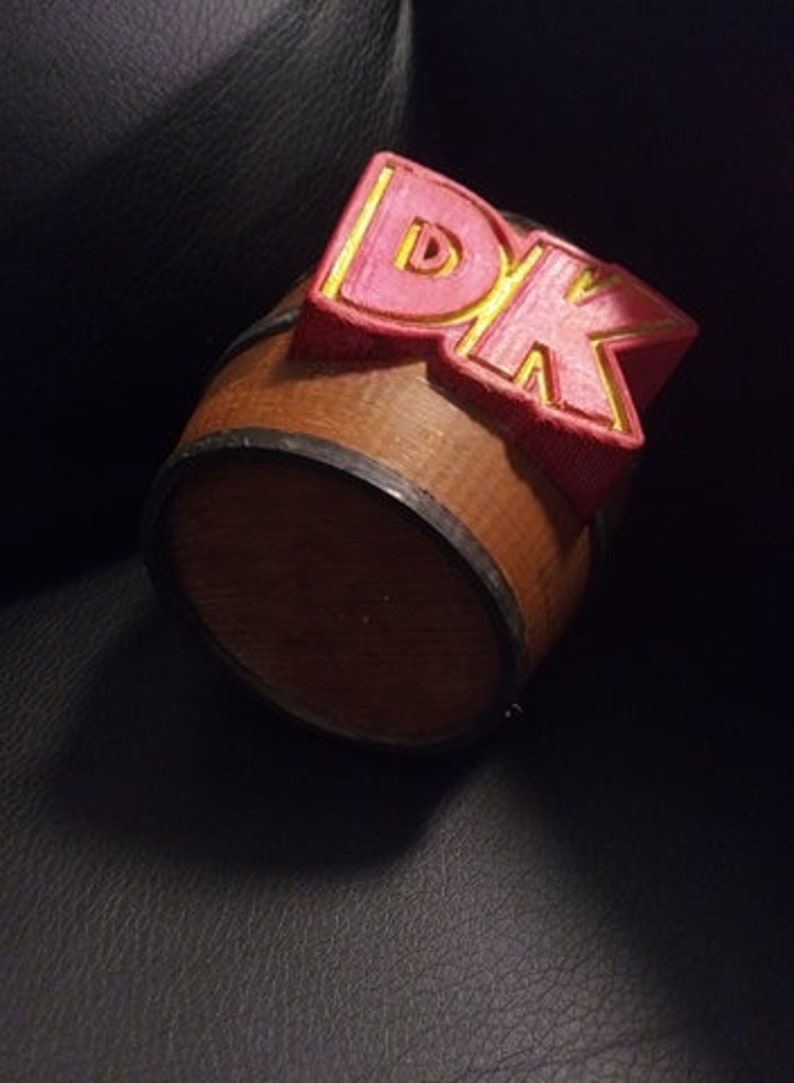 Donkey Kong DK Barrel Pencil Holder or Dice Cup 3D Printed/Hand Painted 