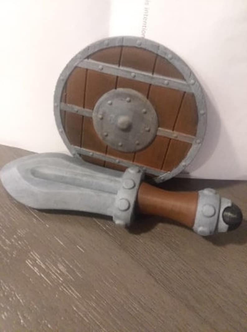 3D printed Baby Announcement/Photo Prop items Sword with Shield