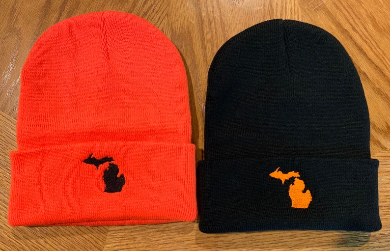 Michigan Winter Hats, up North Winter Beanie Comfy Winter Hats, Puff