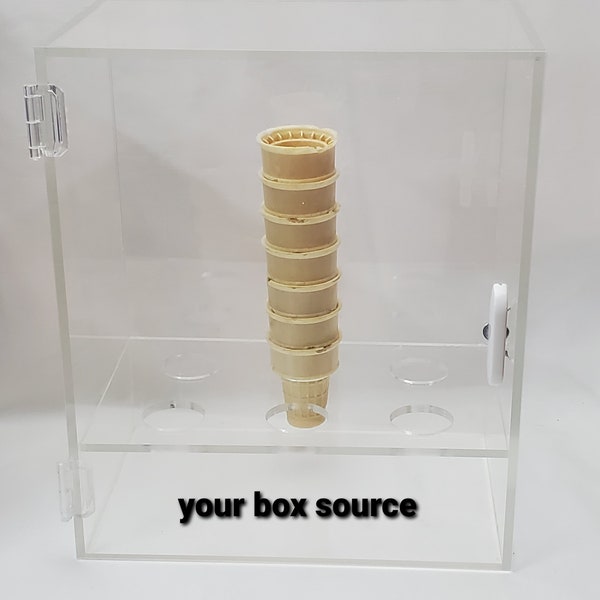 Ice  cream cone  cabinet.  Sugar  & waffle  storage