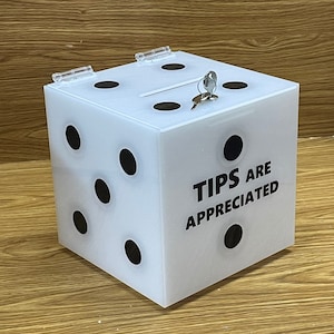 Donation box with cam lock , tips box