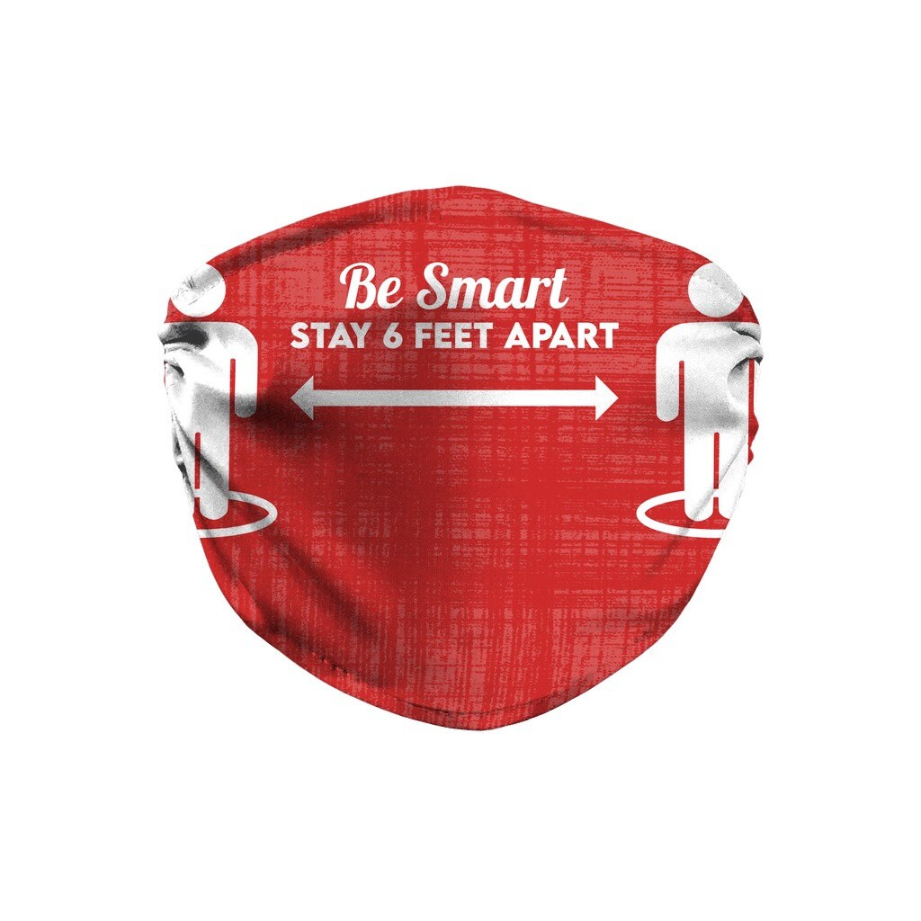 Be Smart Stay 6 Feet Apart Sublimation Face Mask 7 Layers Etsy