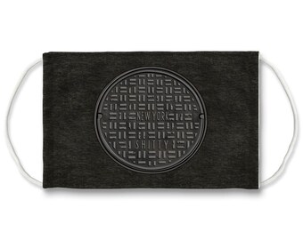New York Shitty sewer Sublimation Face Mask, 7 Layers Face Mask, 5 layer PM2.5 Activated Carbon Filter, Washable and Re-useable