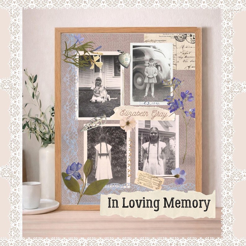 In Memory Collge Custom in Loving Memory Collage, Memorial Photo Print, Personalized ...