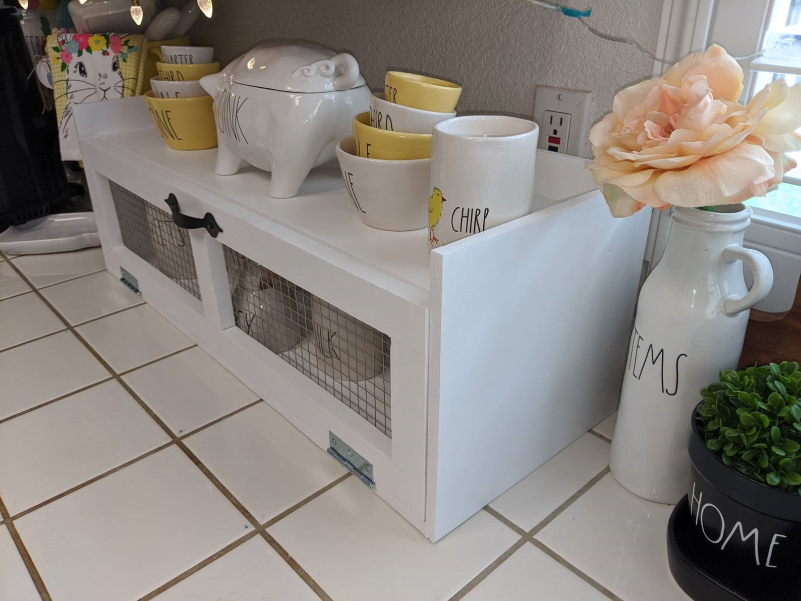 Chicken Wire Wall Shelf Kitchen Counter Shelf Box Etsy