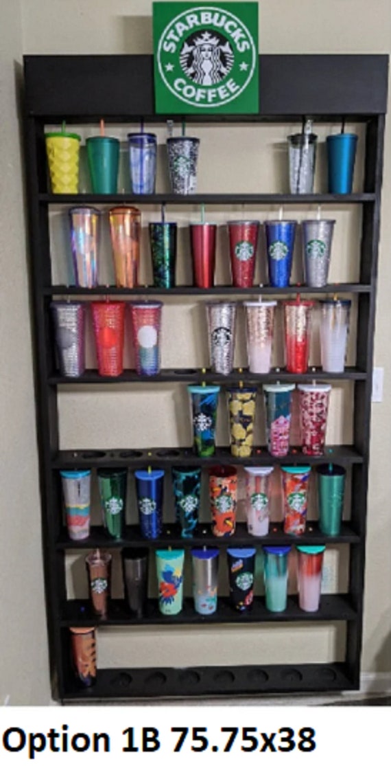 Starbucks Tumbler Cup Cold Cup Holder Rack Shelf Display Multiple