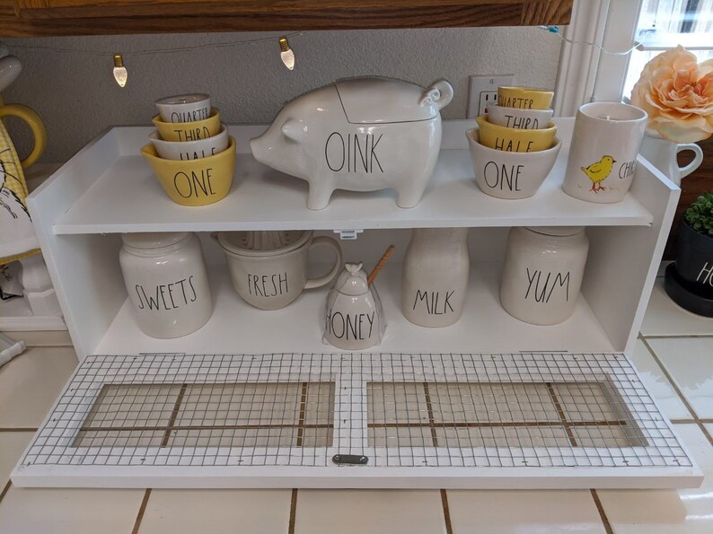 Chicken Wire Wall Shelf Kitchen Counter Shelf Box Etsy