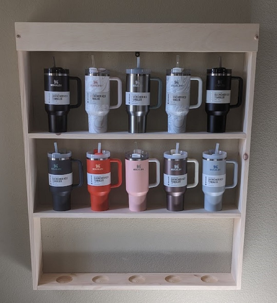 Stanley Quencher 40oz Tumbler Cup Cold Cup Holder Rack Shelf Etsy