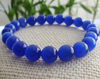 Royal Blue Cat Eye Stacking Bracelet