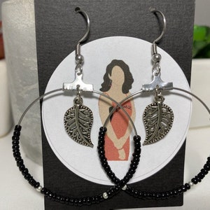 Feather Hoop Earrings