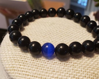 Thin Blue Line Bracelet