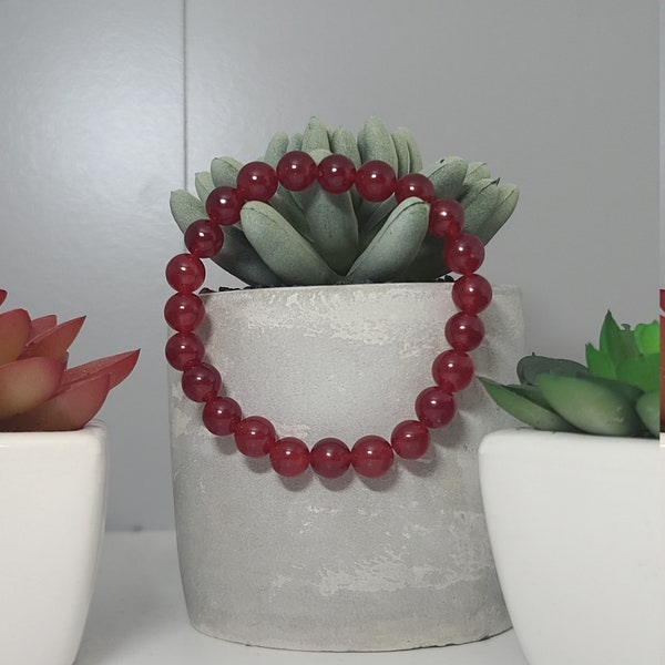 Red Jade Bracelet Etsy