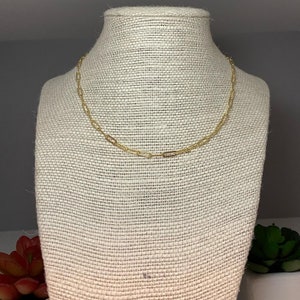 Collar de cadena de clip relleno de oro de 24k