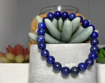 Blue Lapis Beaded Bracelet