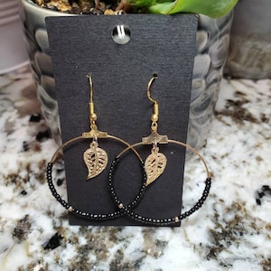 Feather Hoop Earrings