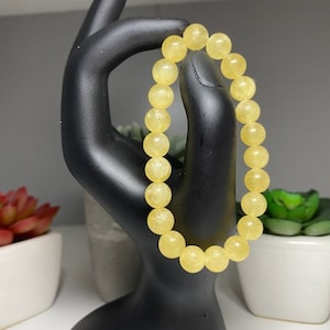 Honey Yellow Calcite Beaded Bracelet