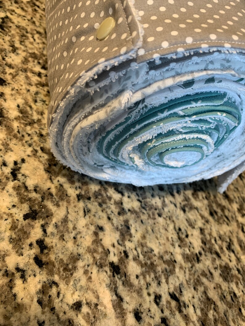 Reusable Washcloths Roll With Snaps Etsy