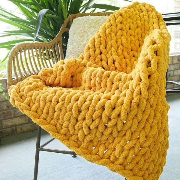 Chunky Knit Blanket Etsy