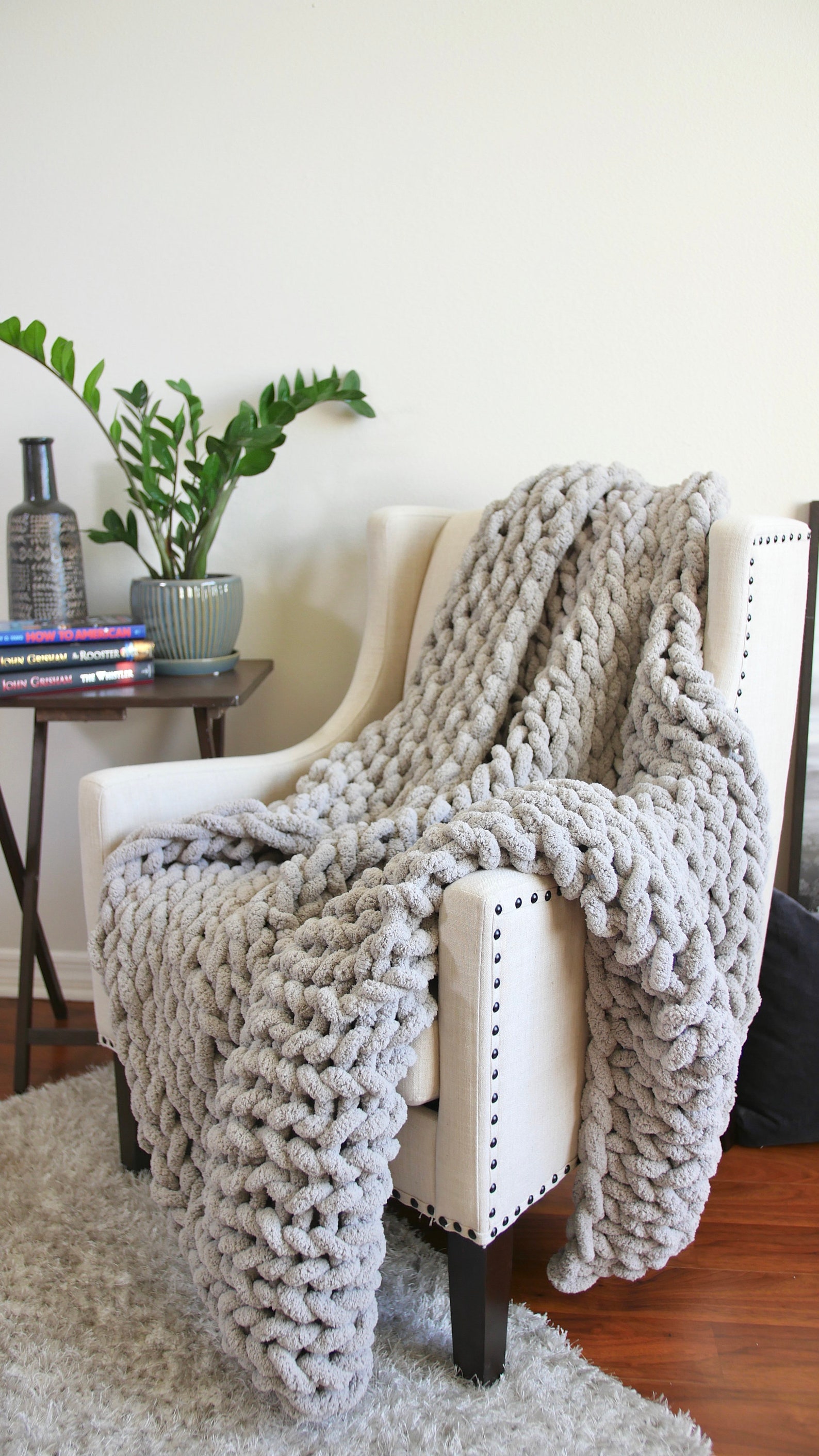 Sage Green Blanket Sage Throw Blanket Chunky Knit Blanket Etsy
