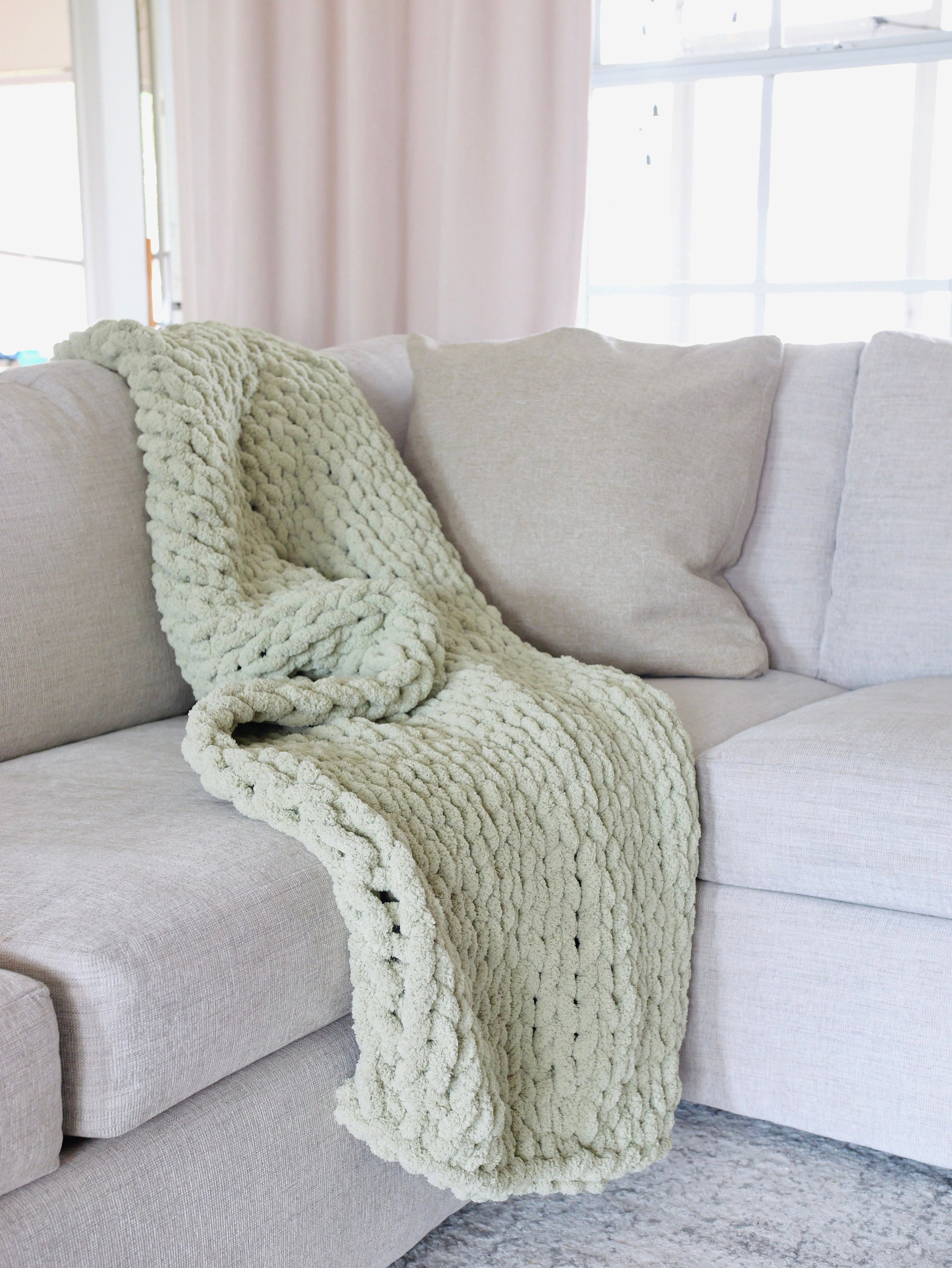 Sage Green Throw Blanket 