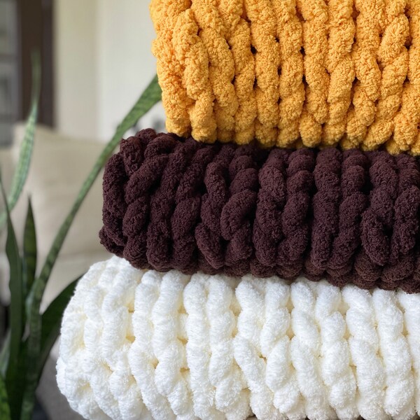 Chunky Knit Blanket Etsy