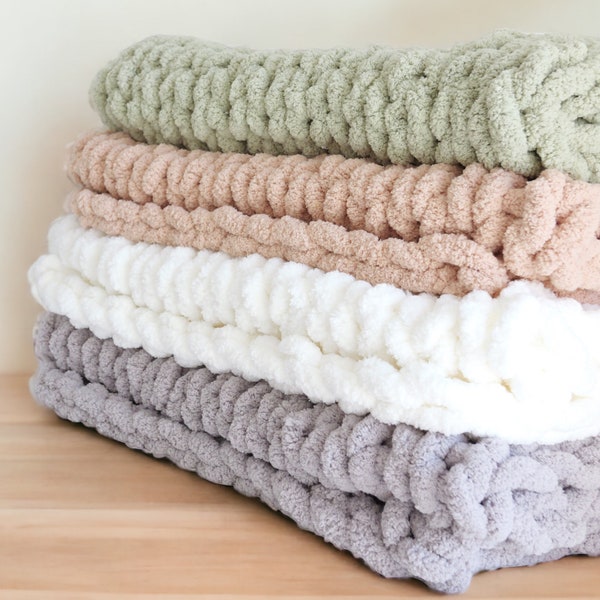 Chunky Knit Blanket Etsy