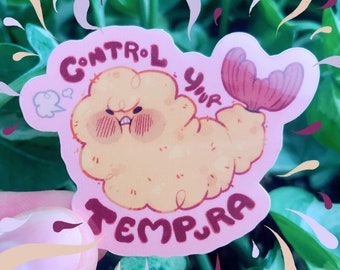 Vinyl 2" x 1.5" Control Your Tempura Glossy Sticker || Waterproof and weatherproof