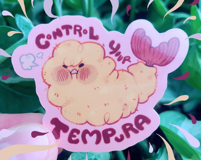 Vinyl 2" x 1.5" Control Your Tempura Glossy Sticker || Waterproof and weatherproof