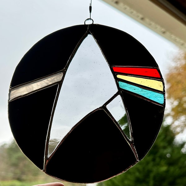 Sci-fi Side of the Moon Stained Glass suncatcher