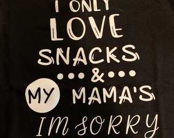 I Only Love Snacks Etsy
