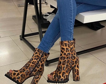 cute open toe booties