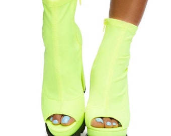 lime green booties