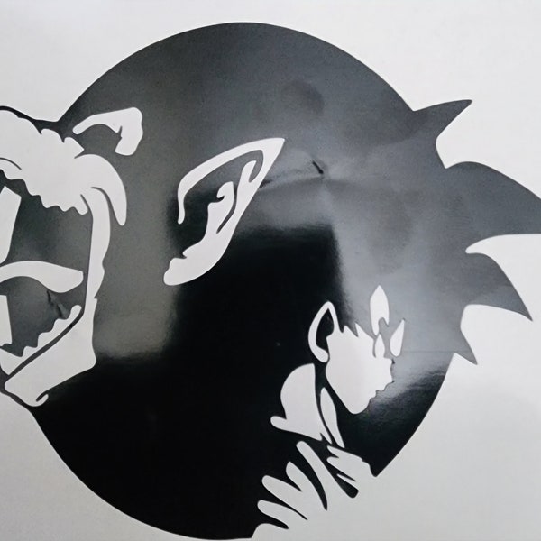 Vinyl Sticker Goku and Great Ape Vinyl Decal - Dragon Ball Z Fan Art Sticker