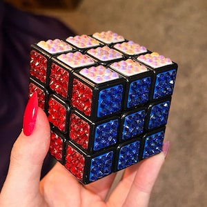 Bedazzled Rubik Cube, Rhinestone Rubik Cube, Sparkling Rubik&#39;s Cube, Bling Rubik&#39;s Cube, Puzzle Cubes - Perfect for Any Rubik’s Collector