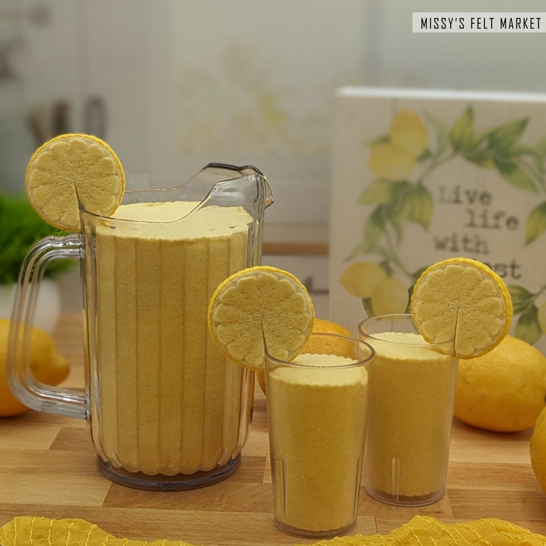 Lemonade Play Set for Pretend Play 1 Pitcher of Felt Drink Etsy