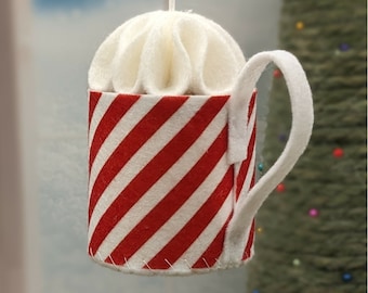 Christmas Ornament HOT COCOA MUG Felt Play Food