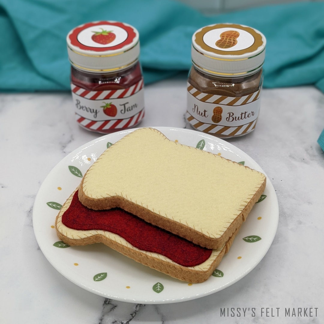 Peanut Butter and Jam/jelly Sandwich for Pretend Play PBJ Etsy